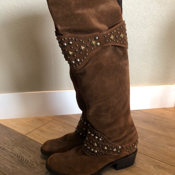 Five Worlds/Sundance Tall Suede Boots size 7 1/2 - EUC Old Gringo style! - Picture 5 of 10